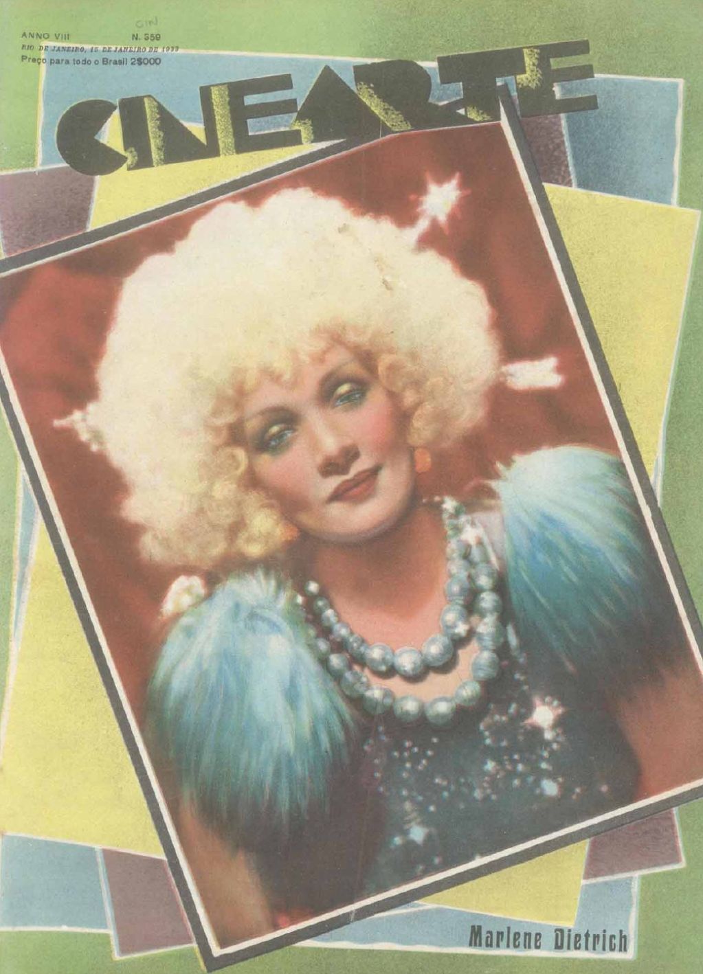 CINEARTE magazine side cover Issue 359 15 January 1933