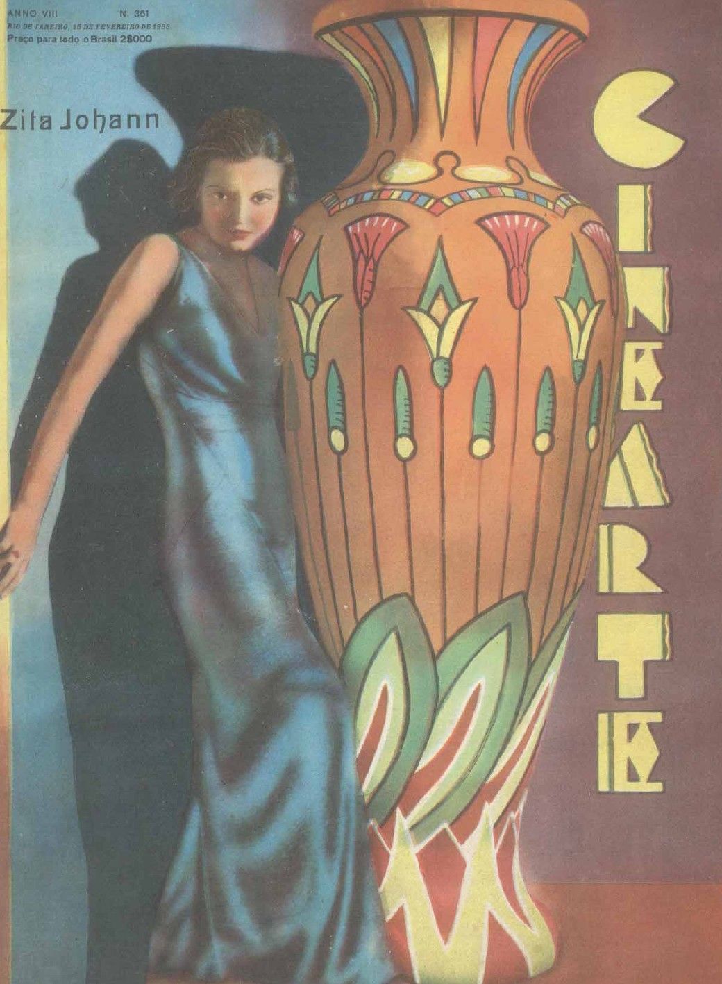CINEARTE magazine side cover Issue 361 15 February 1933
