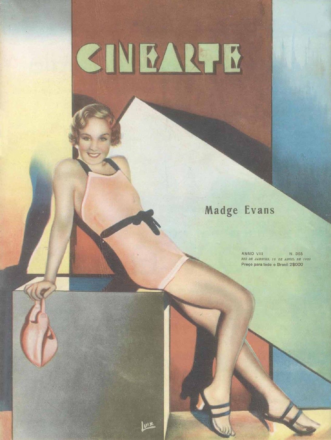 CINEARTE magazine side cover Issue 365 15 April 1933