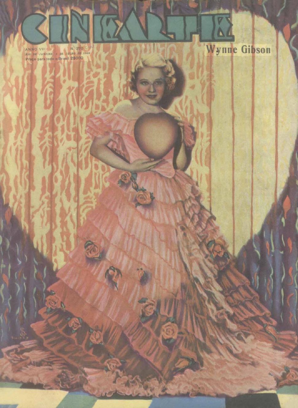 CINEARTE magazine side cover Issue 370 1 July 1933