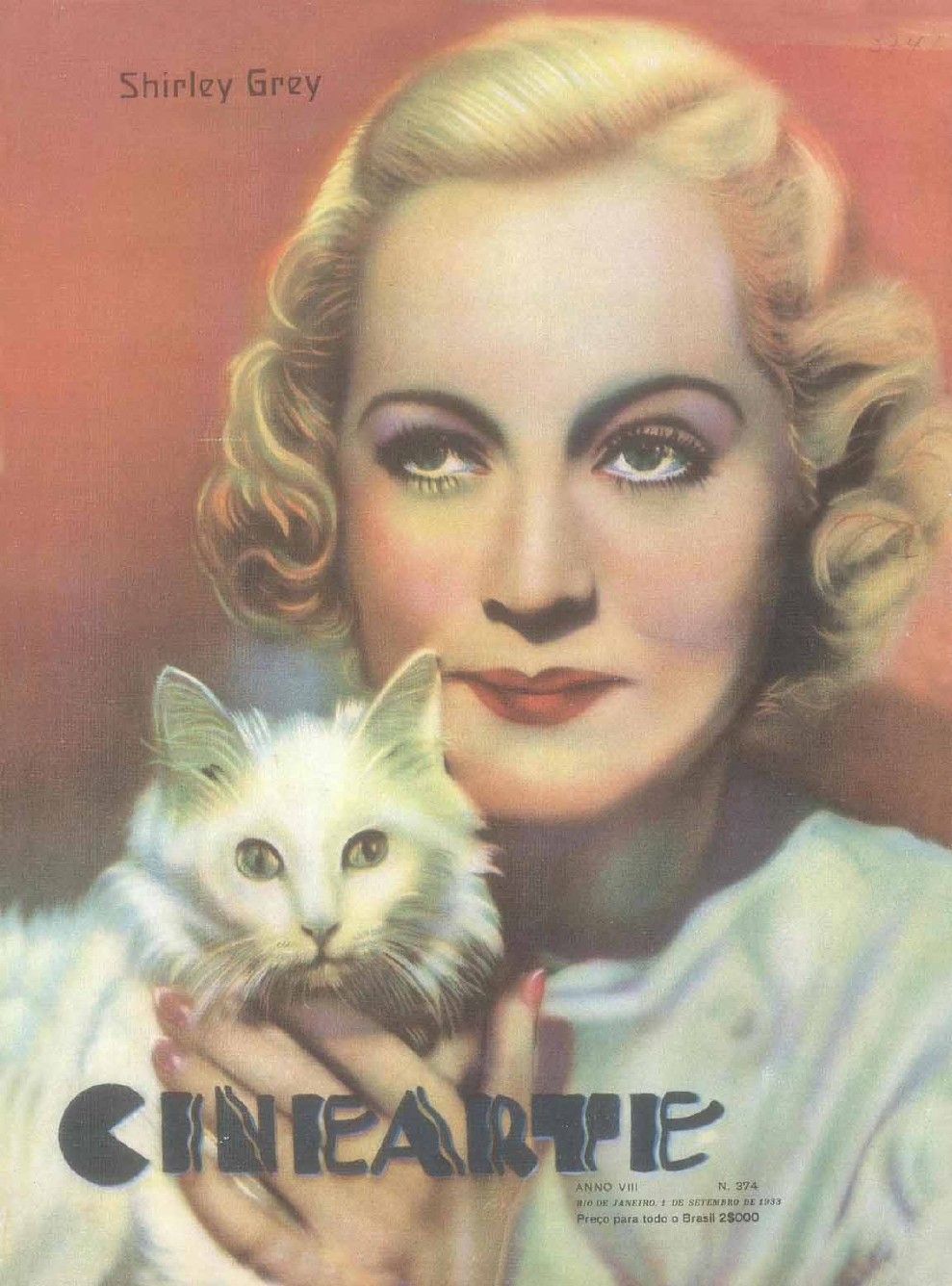 CINEARTE magazine side cover Issue 374 1 September 1933