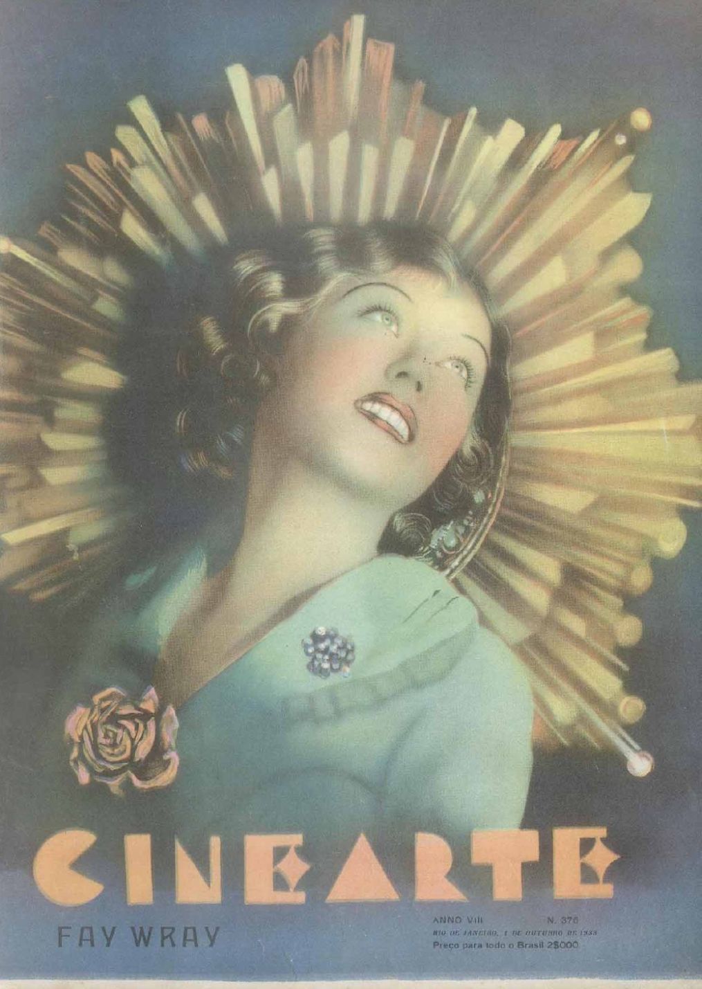 CINEARTE magazine side cover Issue 376 1 October 1933