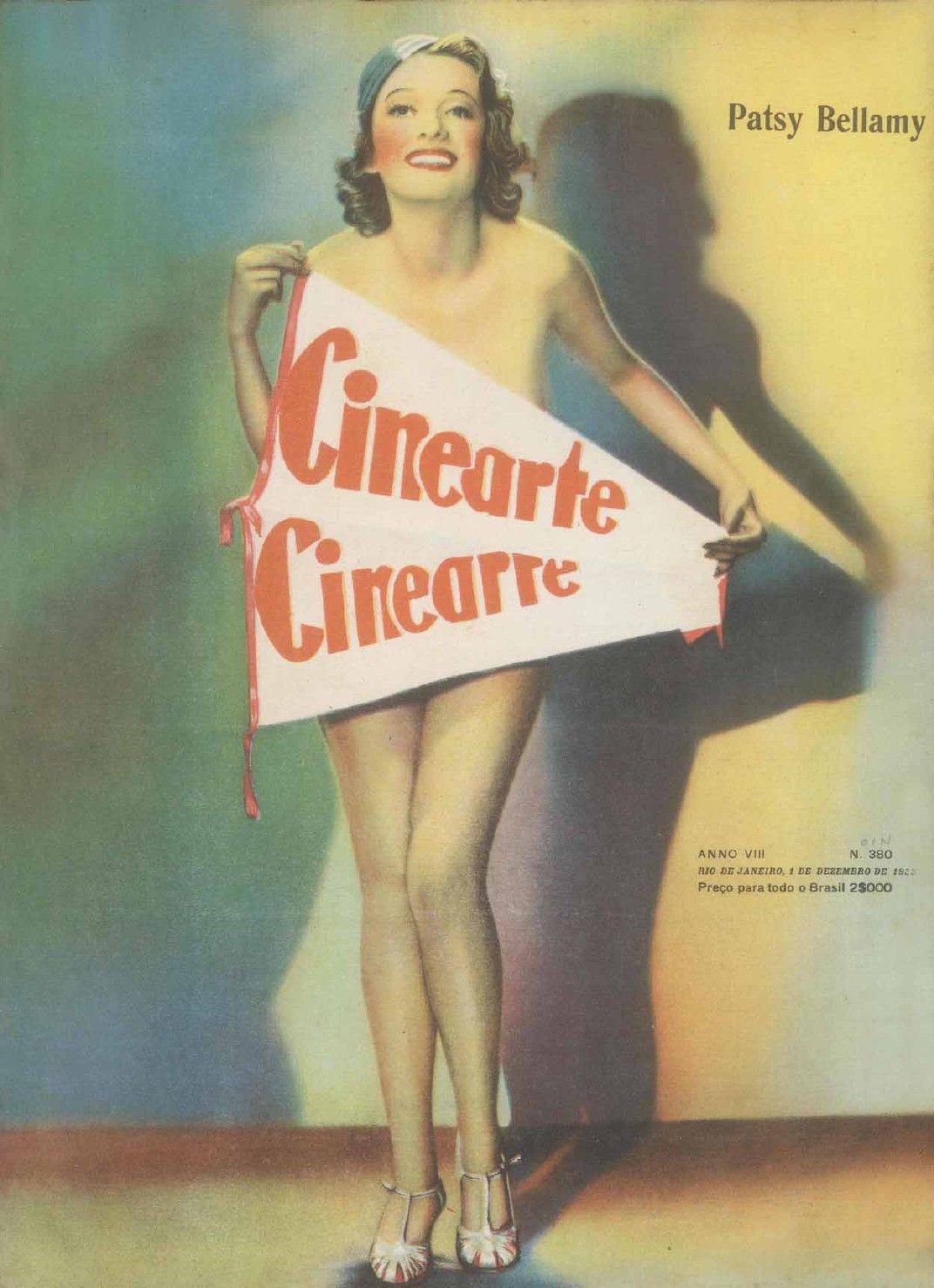 CINEARTE magazine side cover Issue 380 1 December 1933