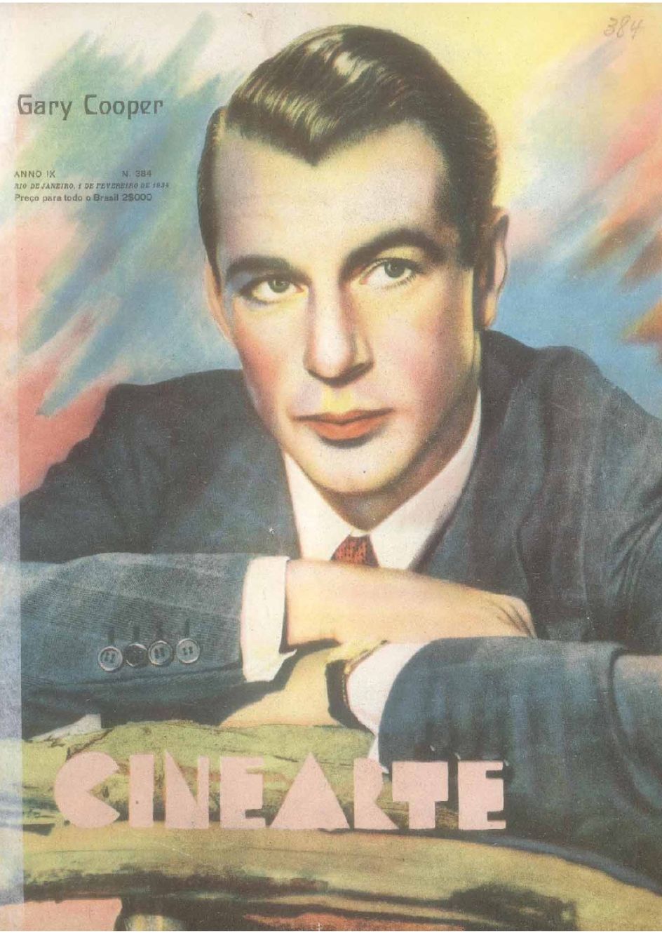 CINEARTE magazine side cover Issue 384 1 February 1934
