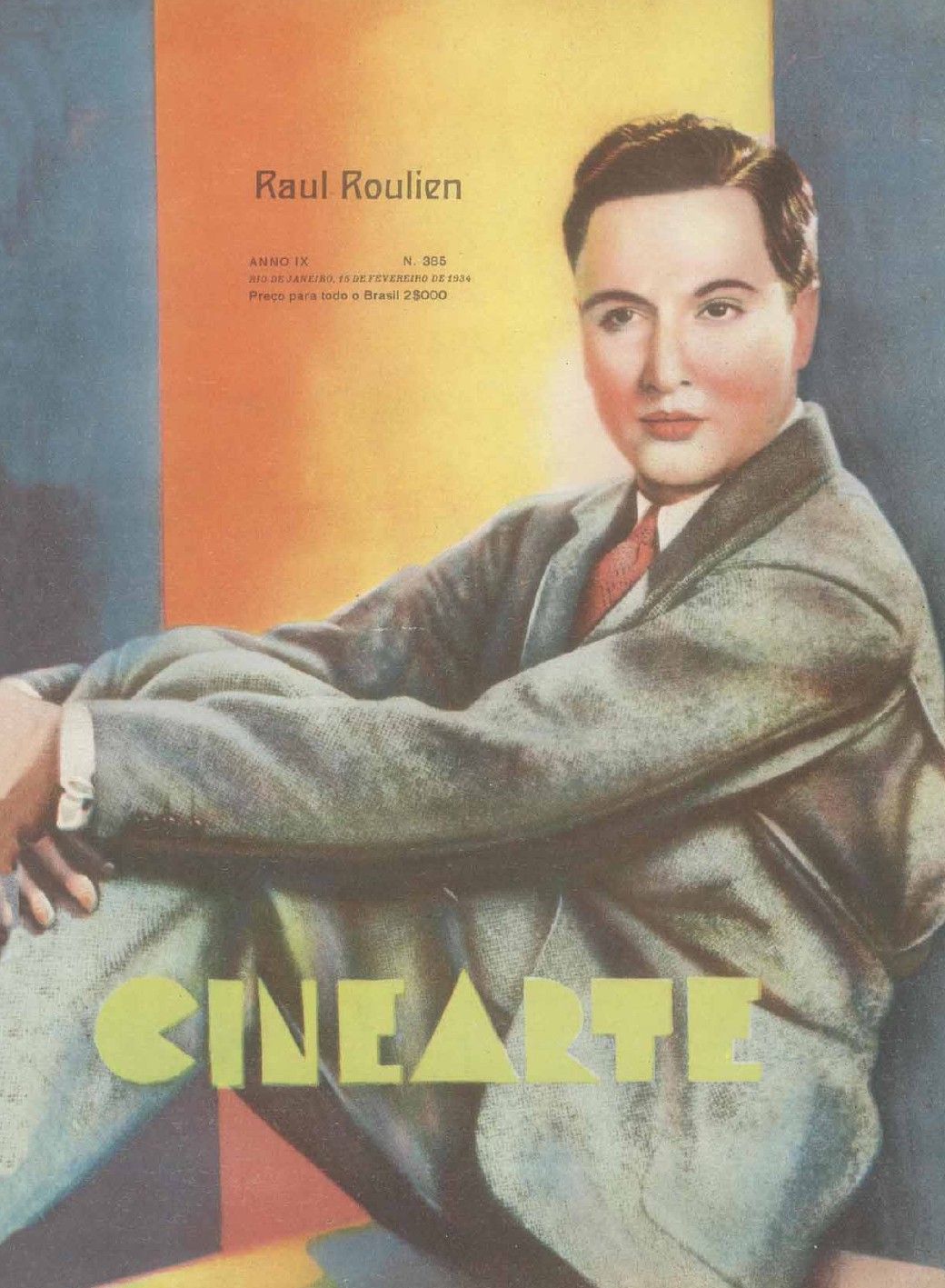 CINEARTE magazine side cover Issue 385 15 February 1934