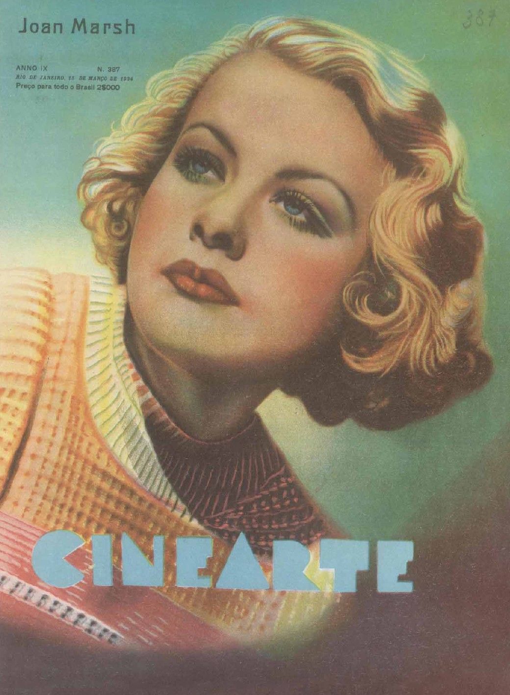 CINEARTE magazine side cover Issue 387 15 March 1934