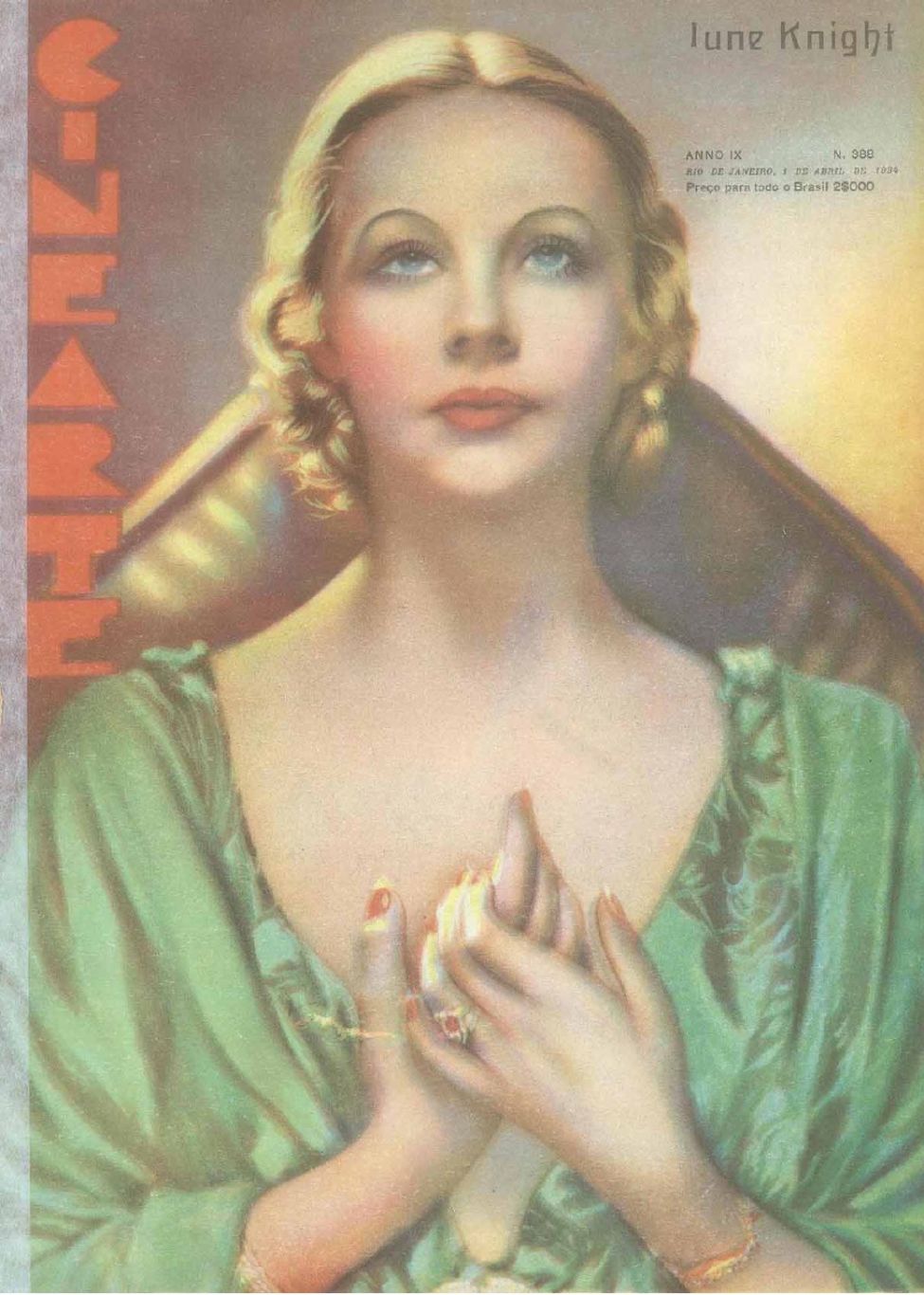 CINEARTE magazine side cover Issue 388 1 April 1934