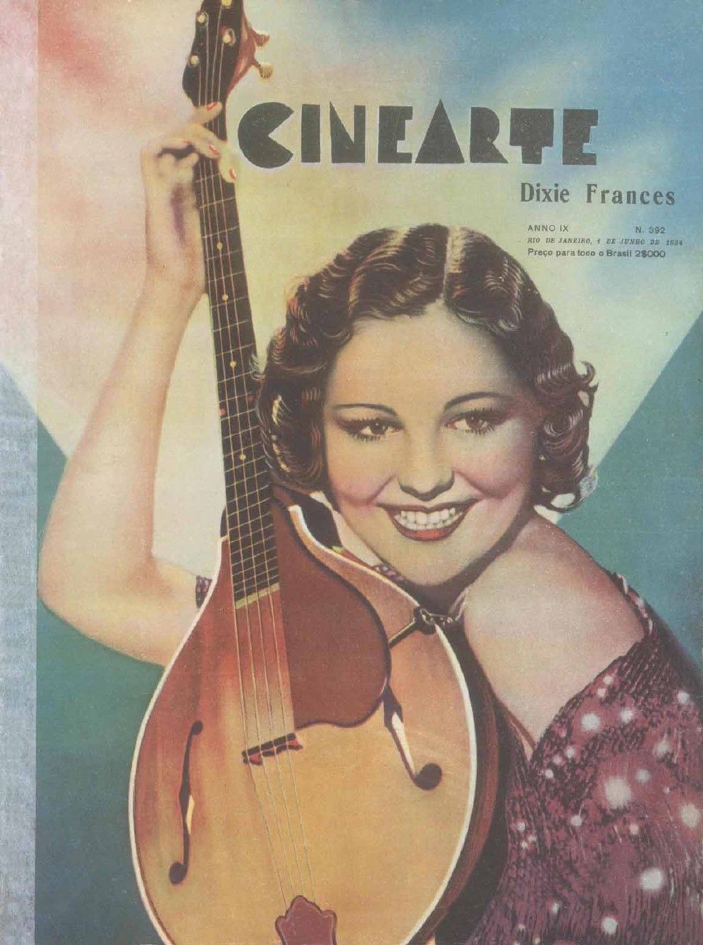 CINEARTE magazine side cover Issue 392 1 June 1934