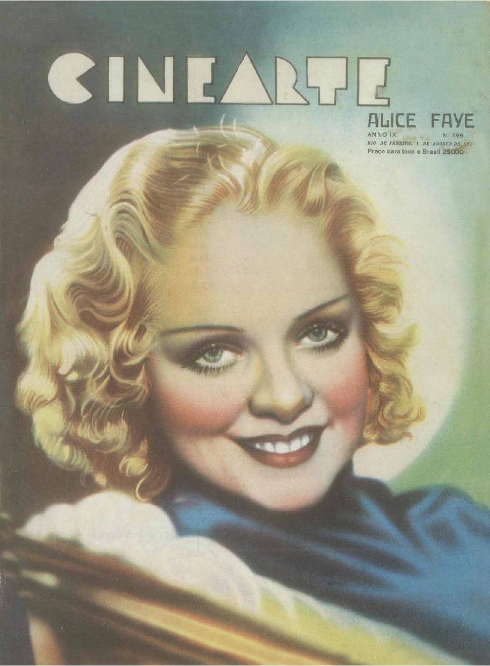 CINEARTE magazine side cover Issue 396 1 August 1934
