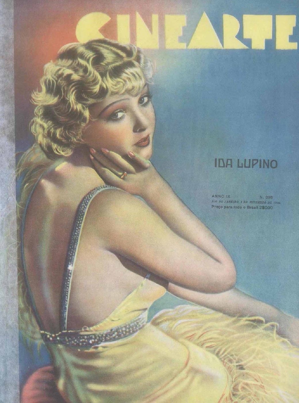 CINEARTE magazine side cover Issue 398 1 September 1934