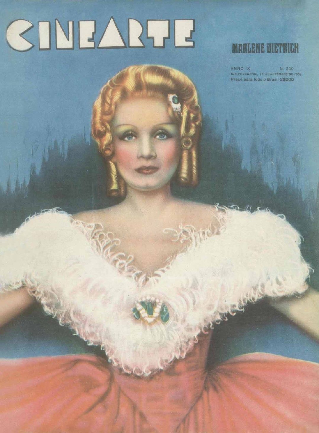 CINEARTE magazine side cover Issue 399 15 September 1934