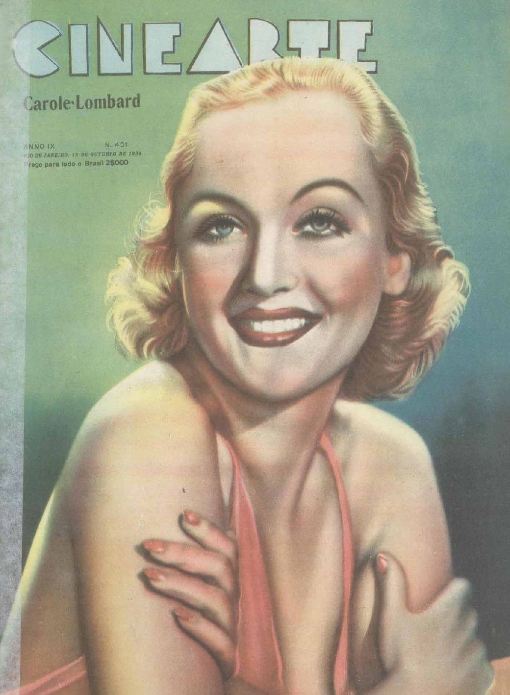CINEARTE magazine side cover Issue 401 15 October 1934