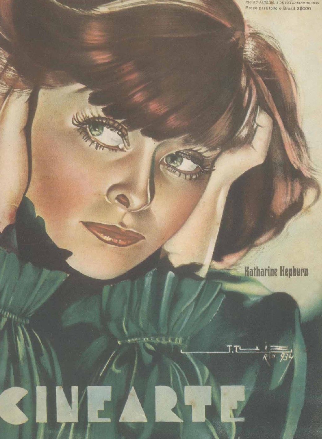 CINEARTE magazine side cover Issue 408 1 February 1935