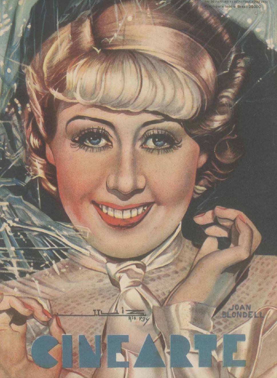 CINEARTE magazine side cover Issue 409 15 February 1935