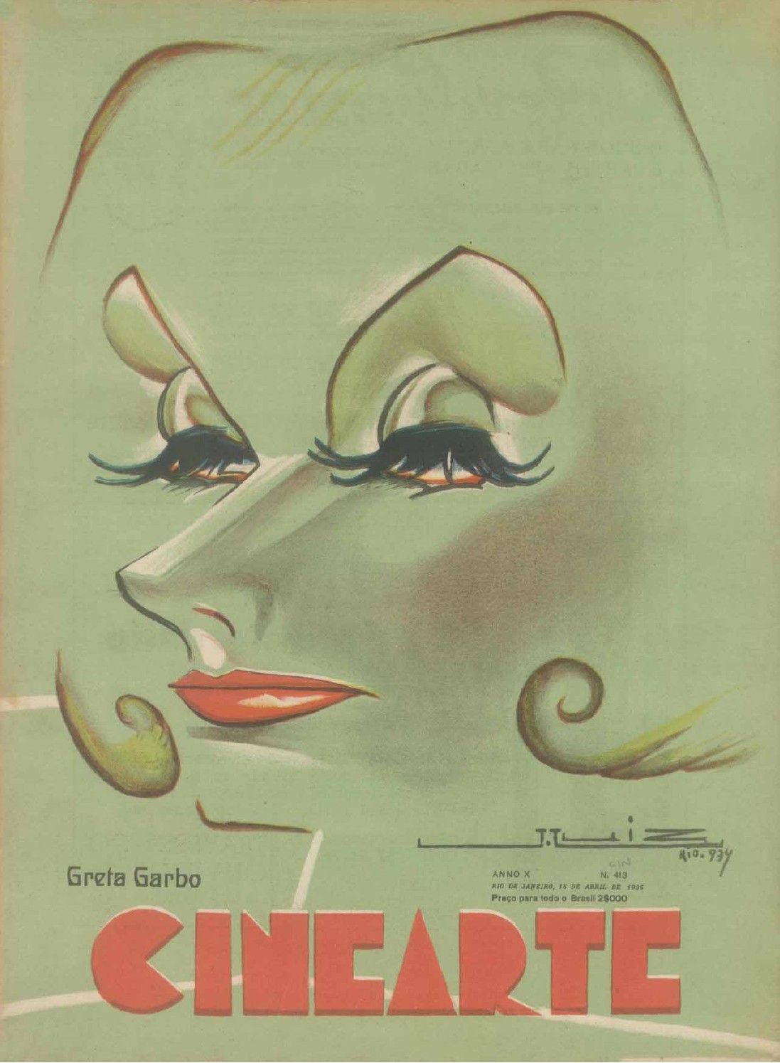 CINEARTE magazine side cover Issue 413 15 April 1935