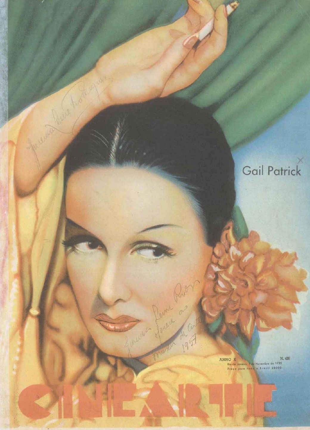 CINEARTE magazine side cover Issue 426 1 November 1935