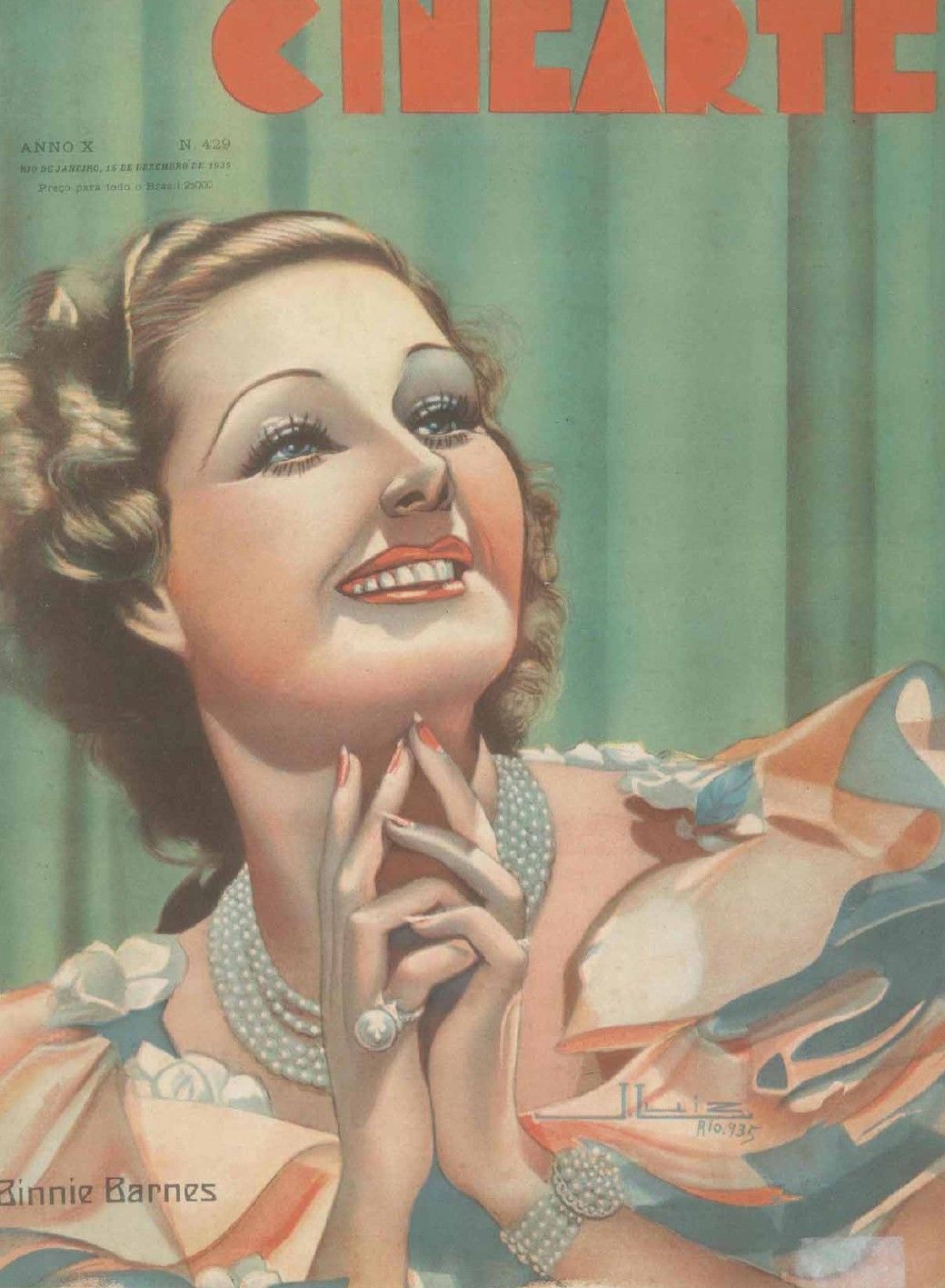 CINEARTE magazine side cover Issue 429 15 December 1935