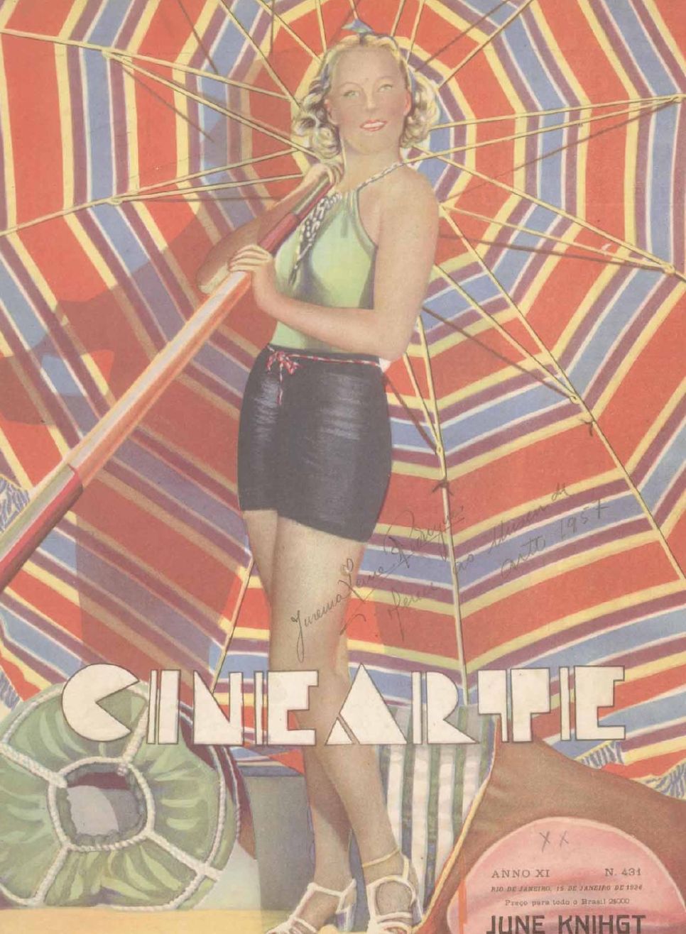 CINEARTE magazine side cover Issue 431 15 January 1936