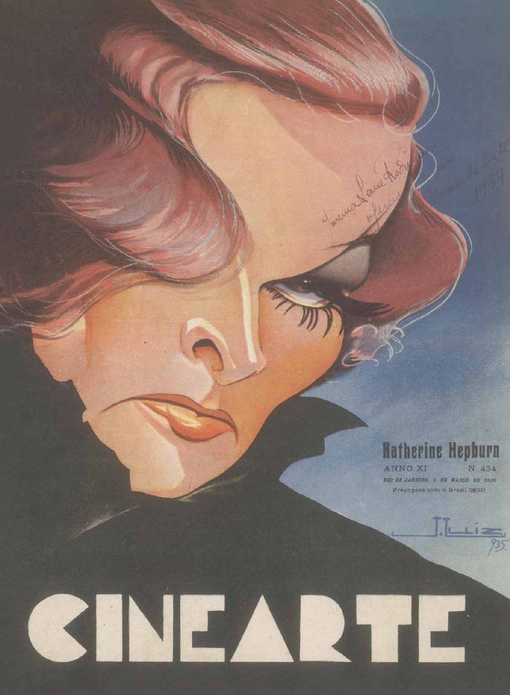 CINEARTE magazine side cover Issue 434 1 March 1936