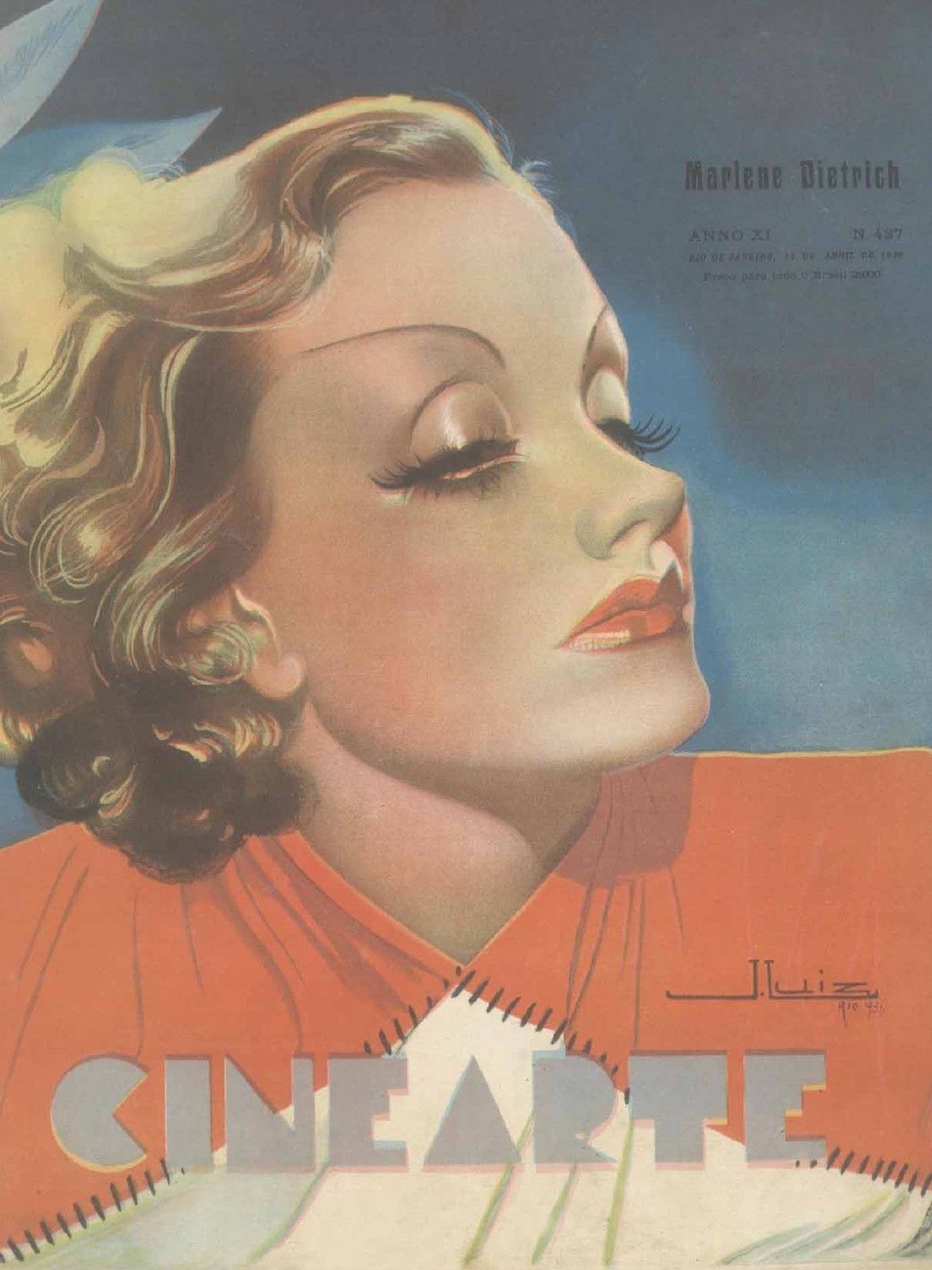 CINEARTE magazine side cover Issue 437 15 April 1936