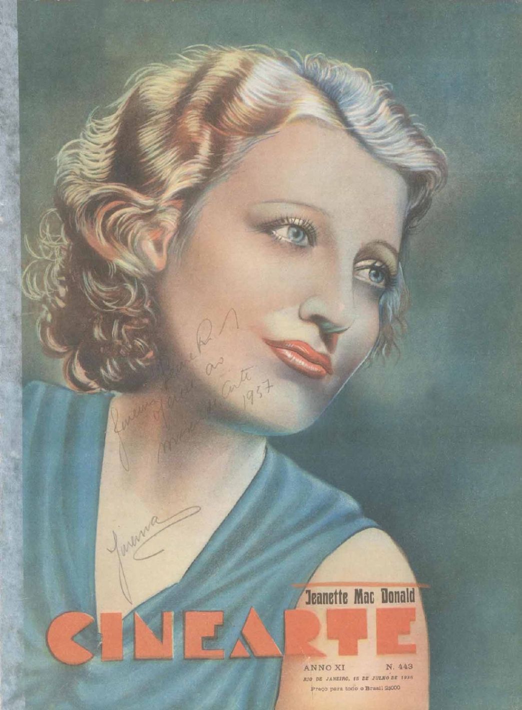 CINEARTE magazine side cover Issue 443 15 July 1936