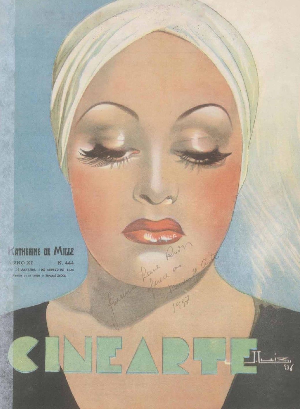 CINEARTE magazine side cover Issue 444 1 August 1936