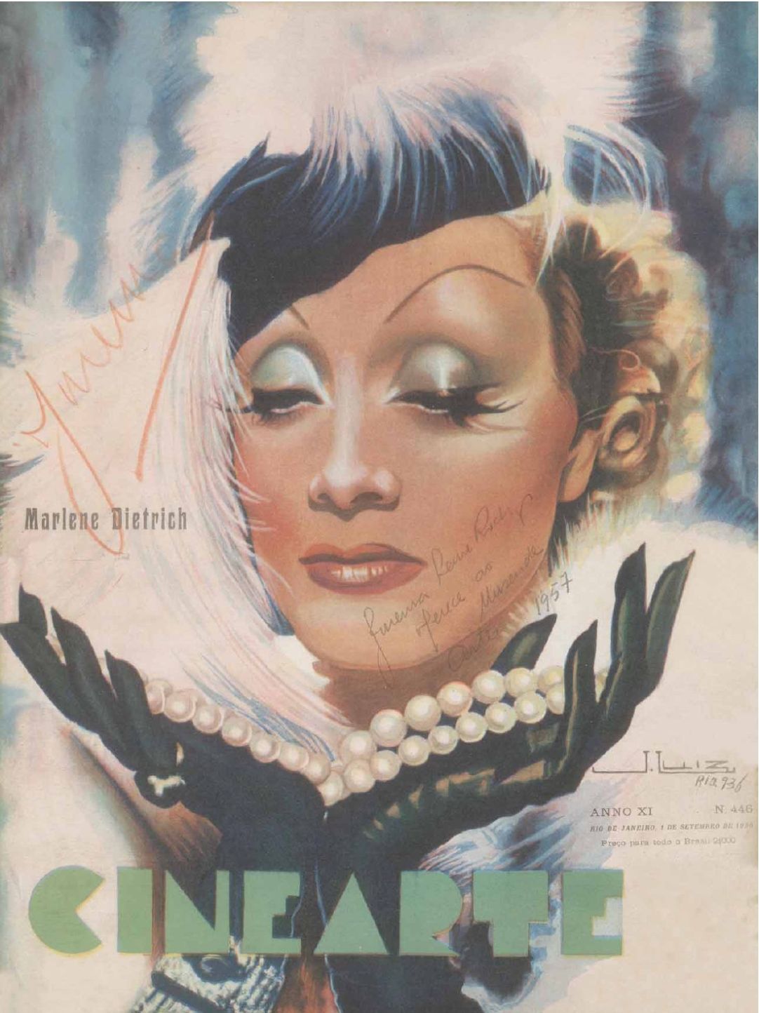 CINEARTE magazine side cover Issue 446 1 September 1936