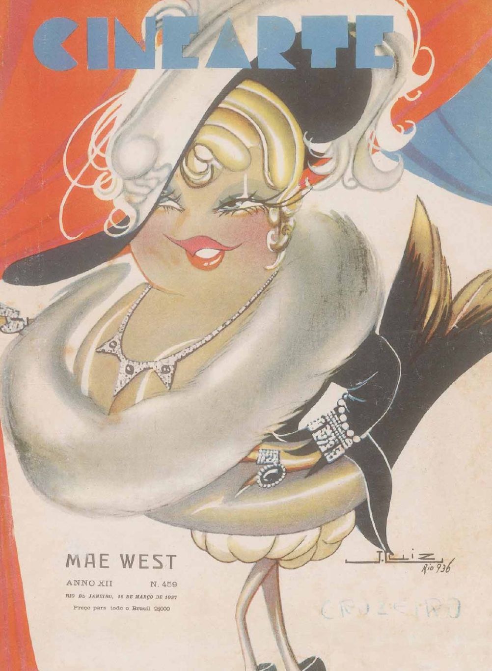 CINEARTE magazine side cover Issue 459 15 March 1937