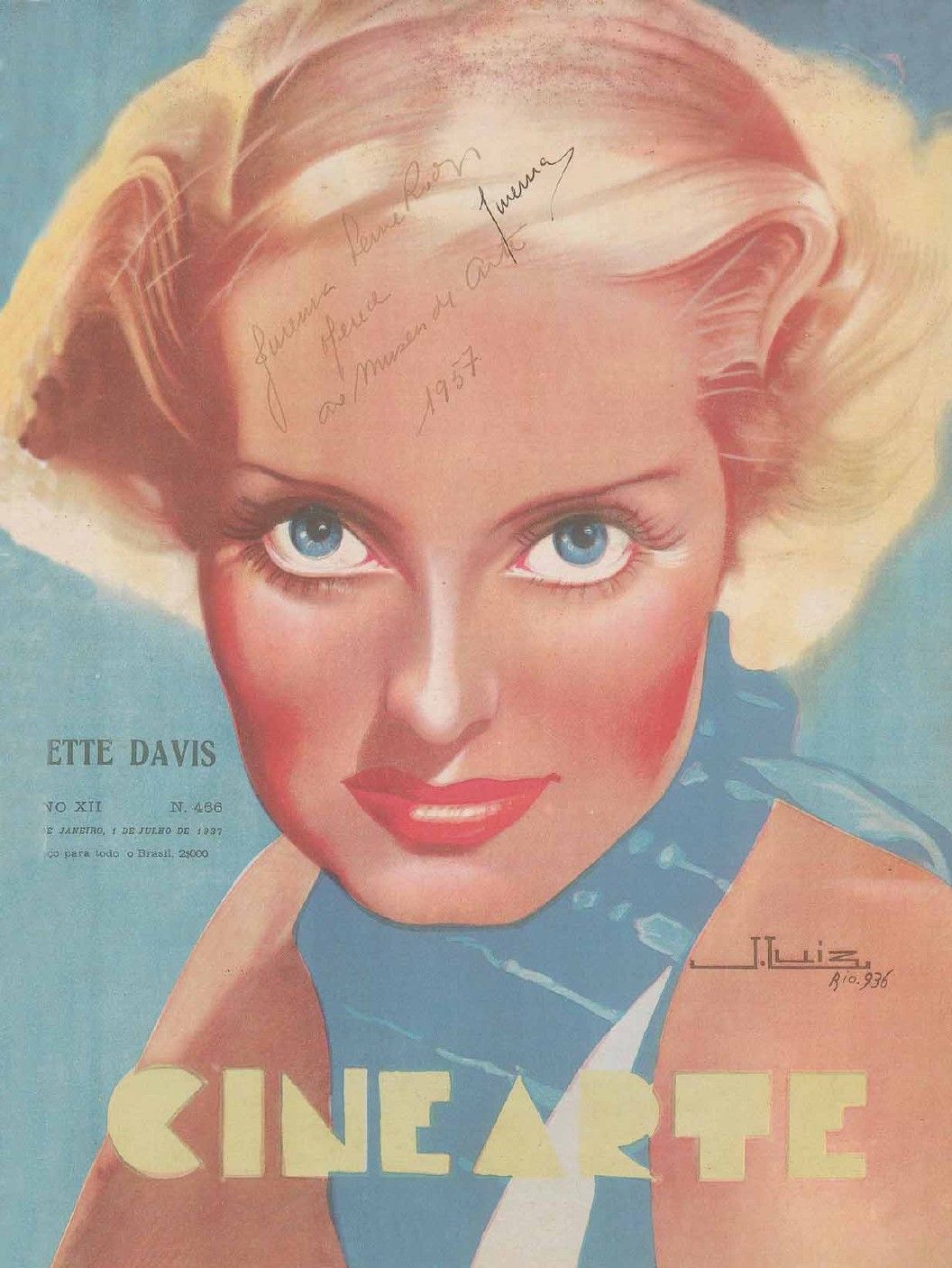 CINEARTE magazine side cover Issue 466 1 July 1937