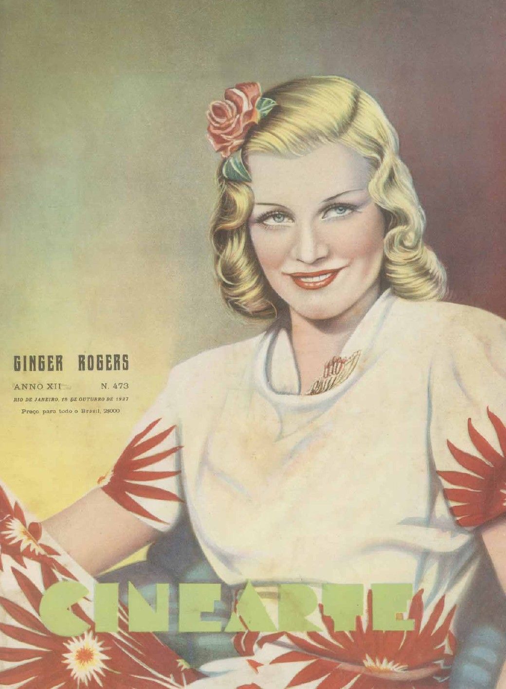 CINEARTE magazine side cover Issue 473 15 October 1937
