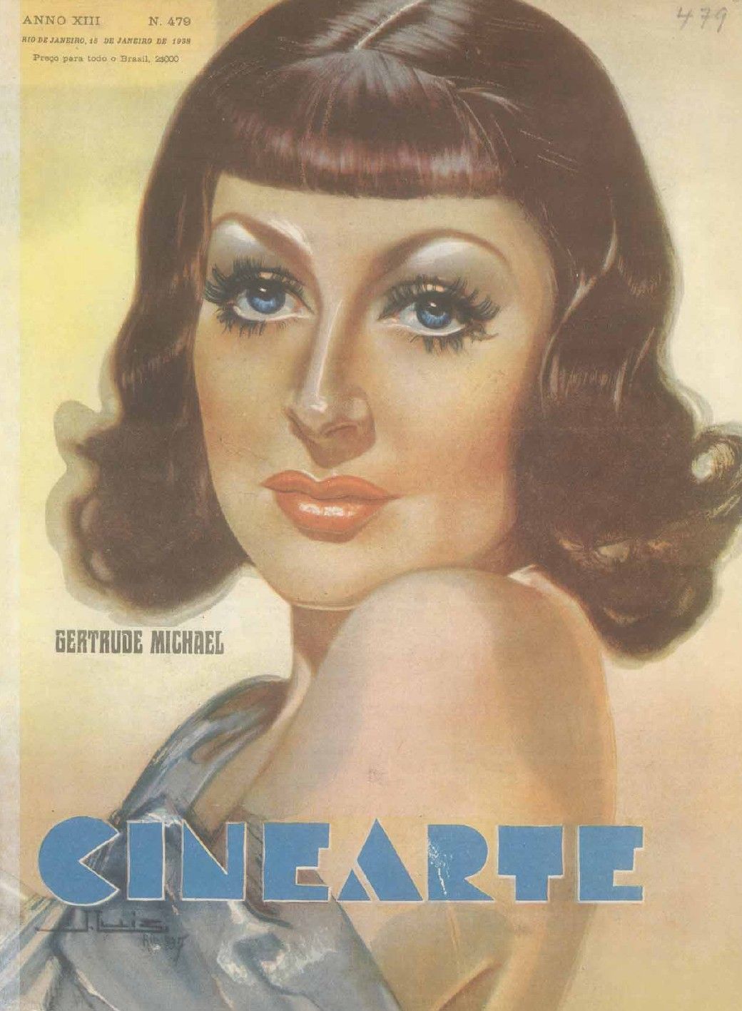 CINEARTE magazine side cover Issue 479 15 January 1938