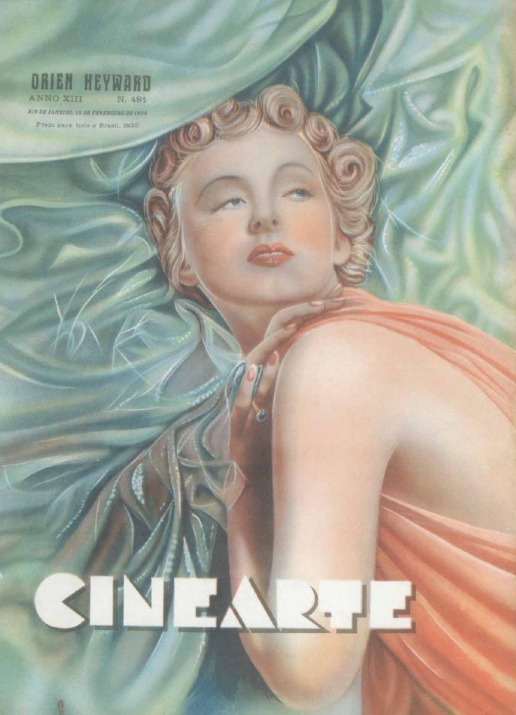 CINEARTE magazine side cover Issue 481 15 February 1938