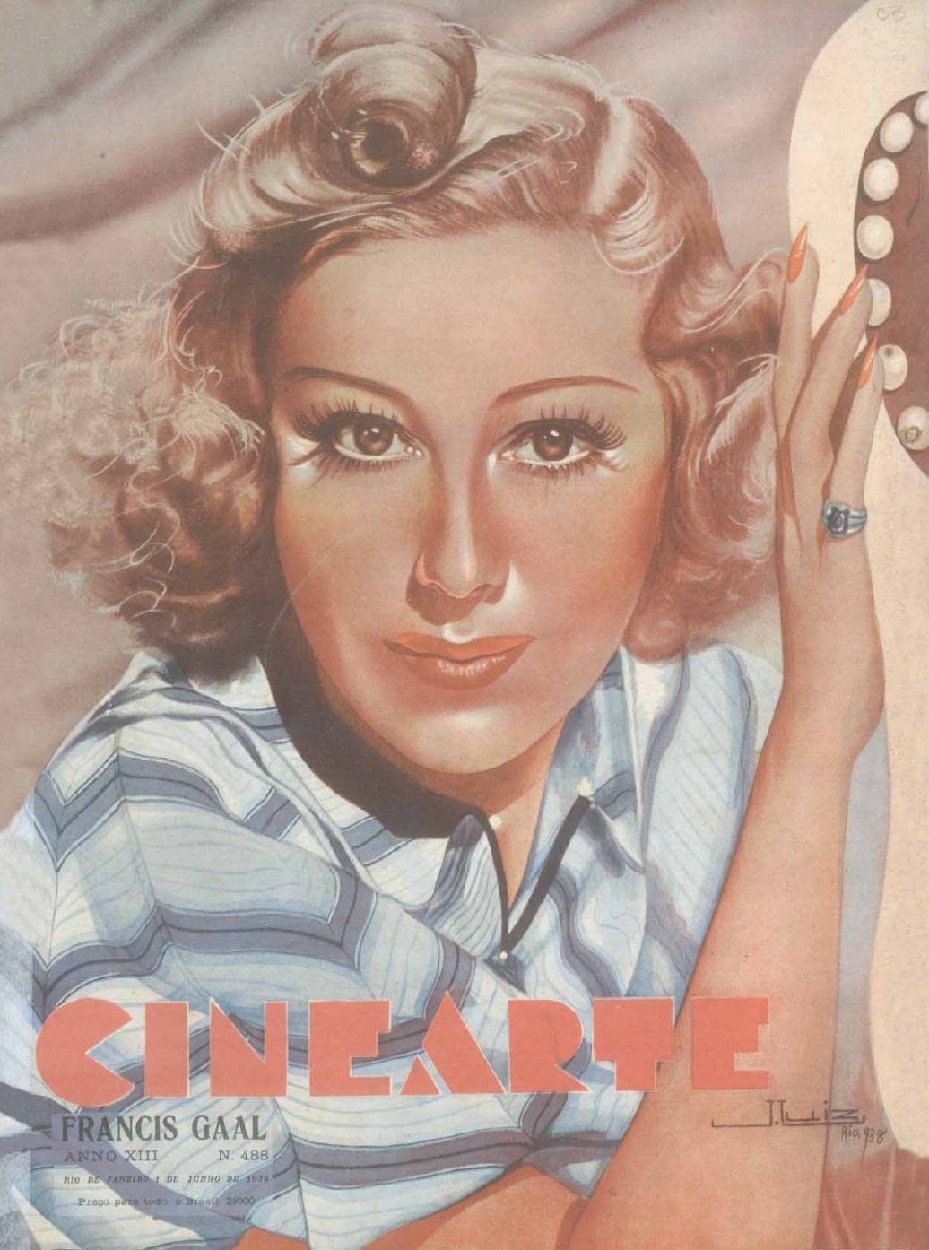 CINEARTE magazine side cover Issue 488 1 June 1938