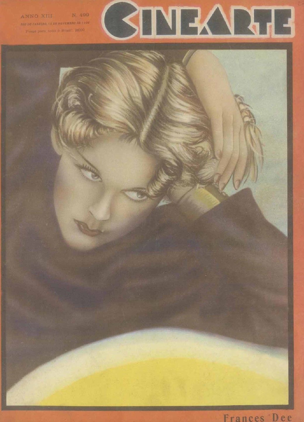 CINEARTE magazine side cover Issue 499 15 November 1938