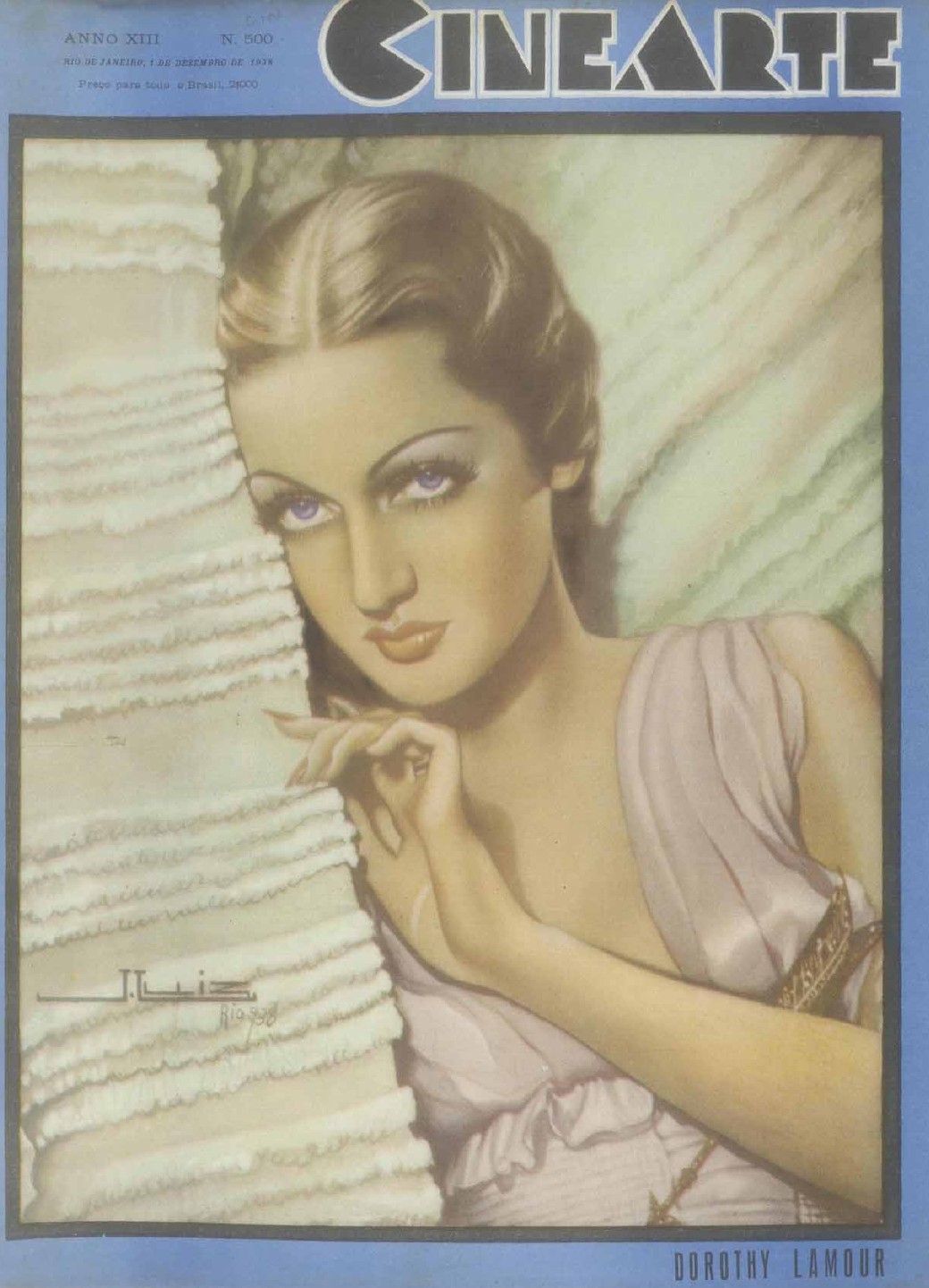 CINEARTE magazine side cover Issue 500 1 December 1938
