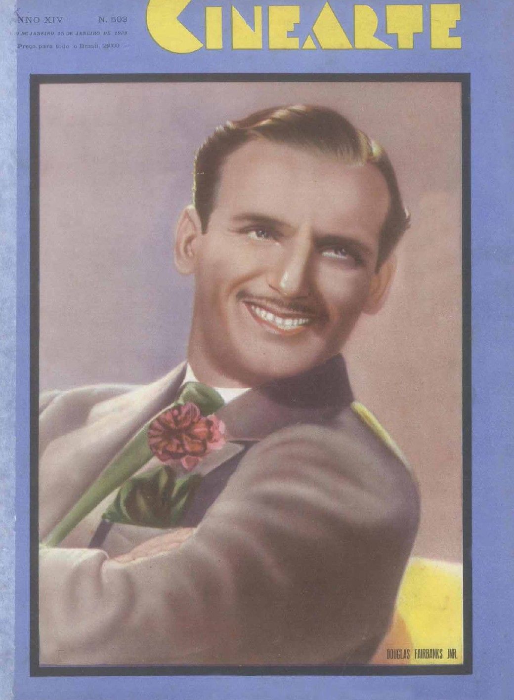 CINEARTE magazine side cover Issue 503 15 January 1939
