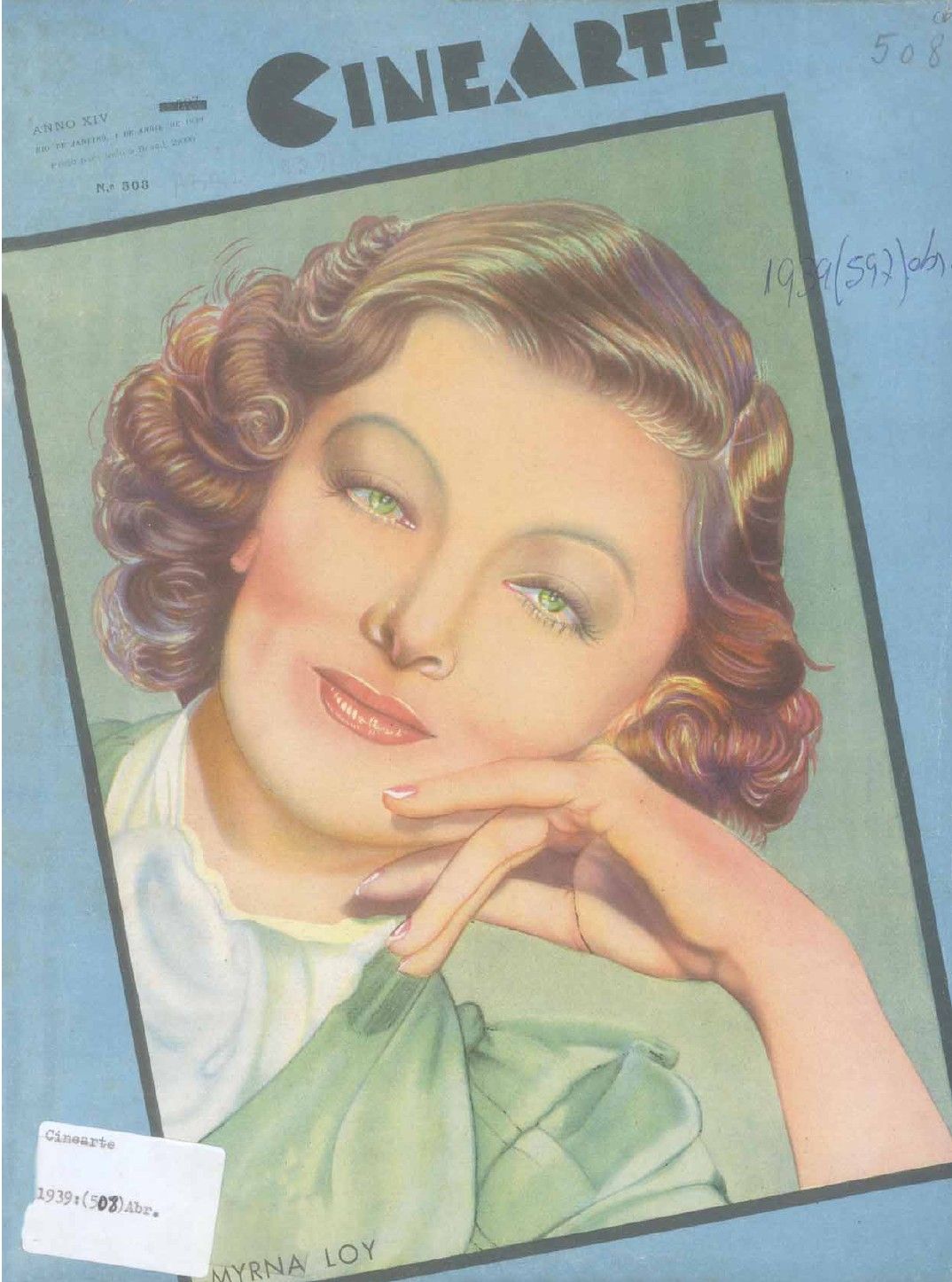 CINEARTE magazine side cover Issue 508 1 April 1939