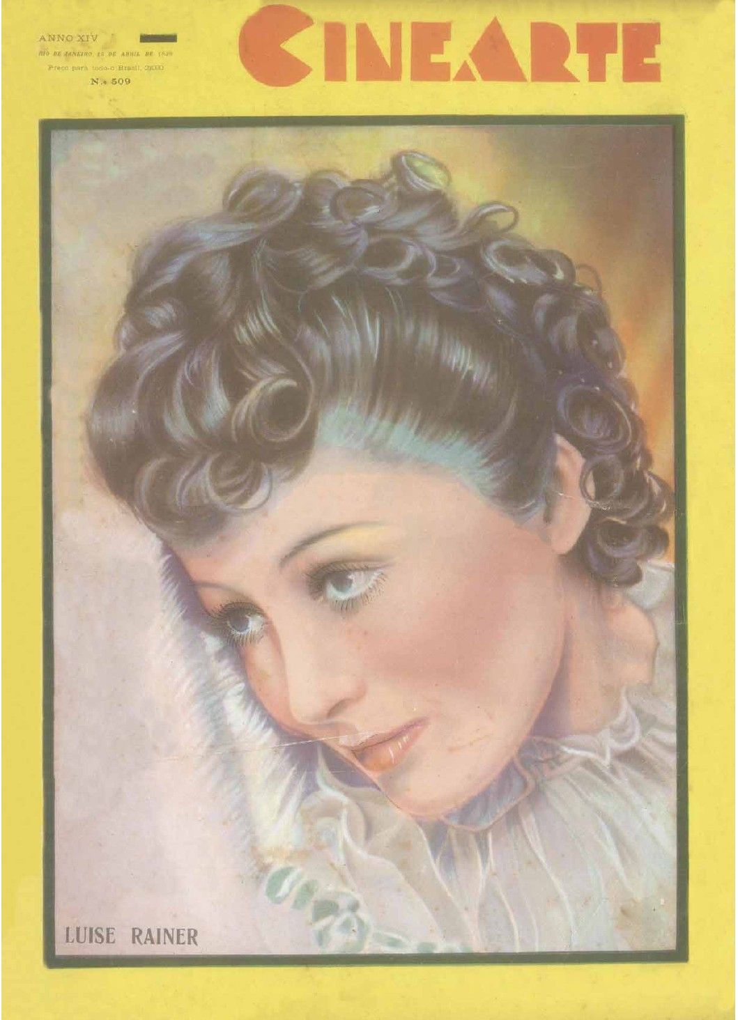 CINEARTE magazine side cover Issue 509 15 April 1939