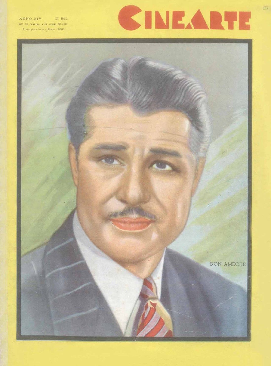 CINEARTE magazine side cover Issue 512 1 June 1939