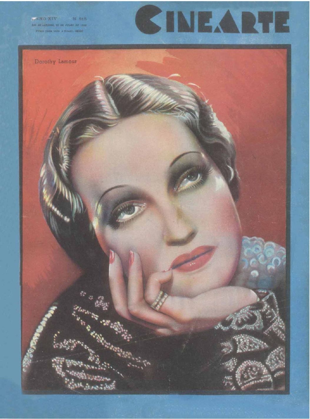 CINEARTE magazine side cover Issue 515 15 July 1939