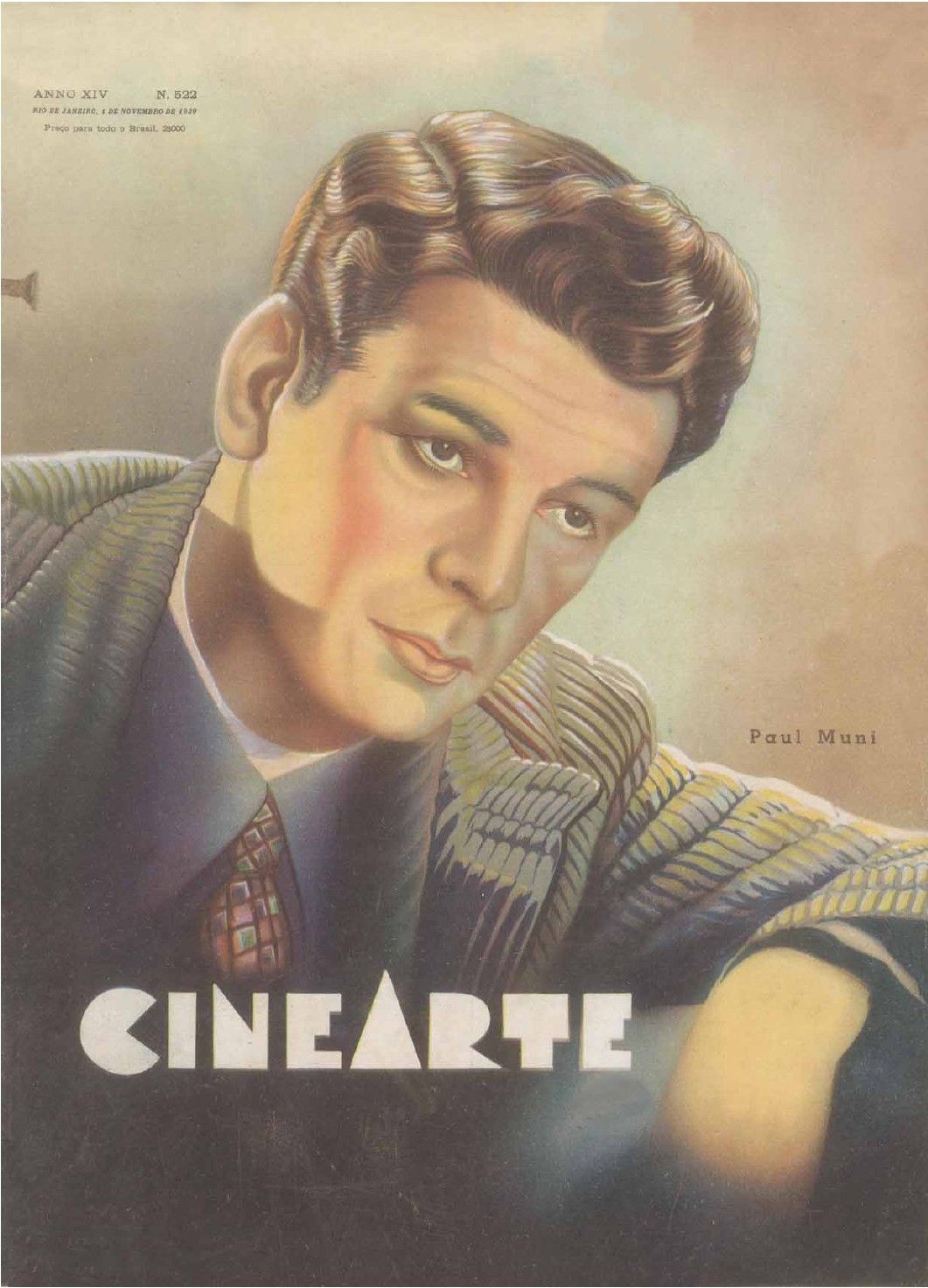 CINEARTE magazine side cover Issue 522 1 November 1939