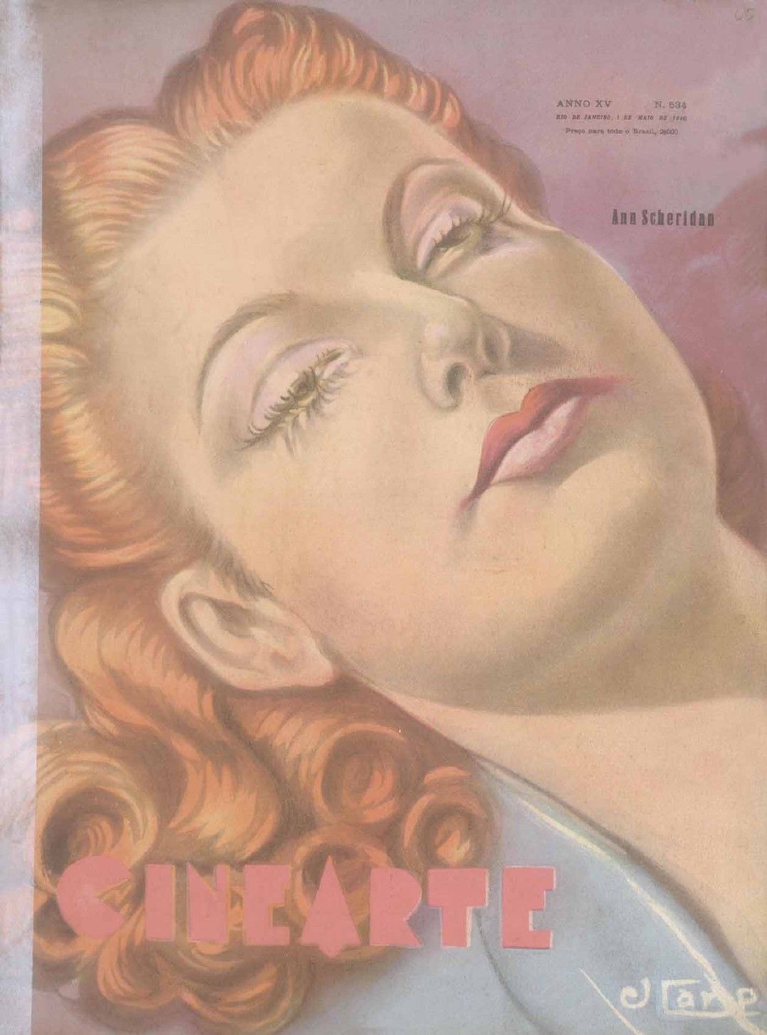 CINEARTE magazine side cover Issue 534 1 May 1940