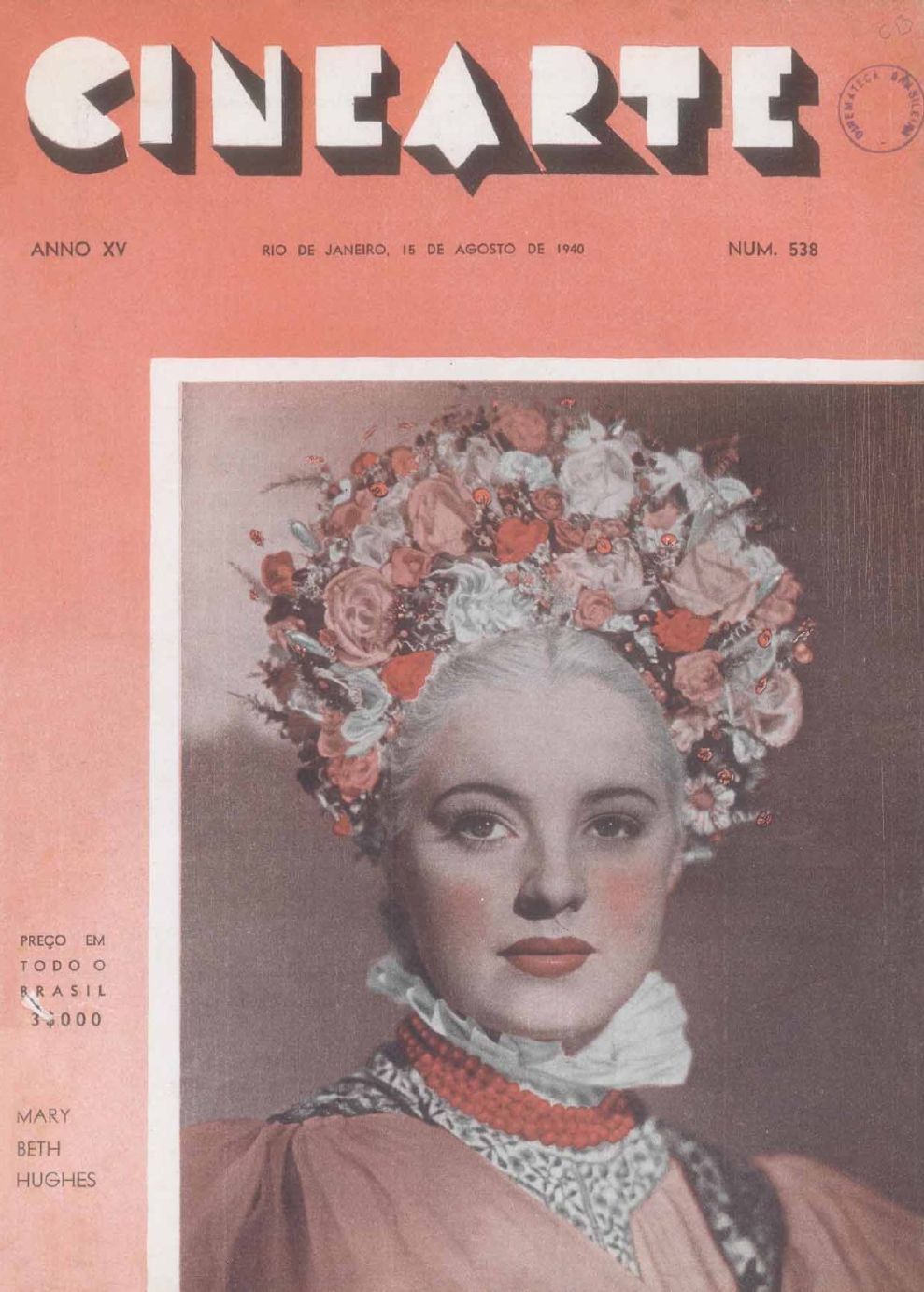 CINEARTE magazine side cover Issue 538 15 August 1940