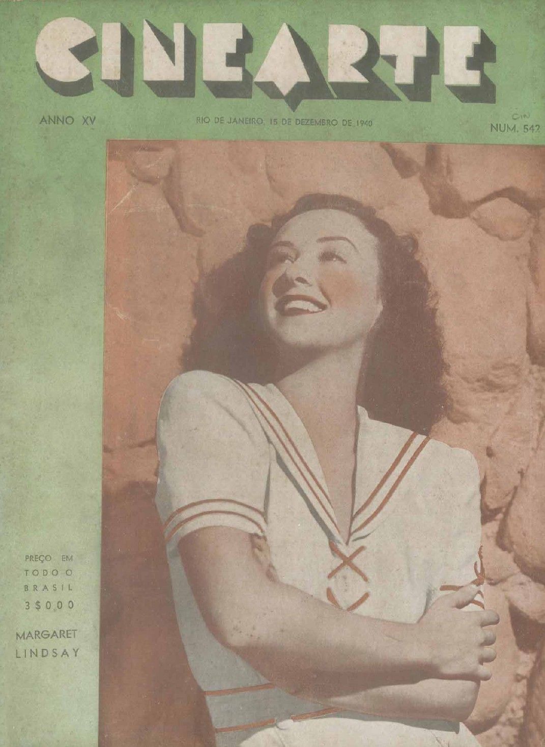 CINEARTE magazine side cover Issue 542 15 December 1940