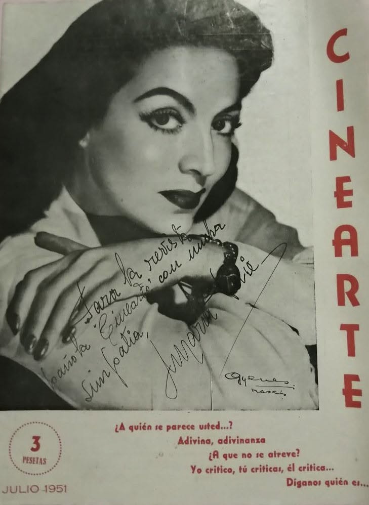 CINEARTE (Es) magazine side cover  July 1951