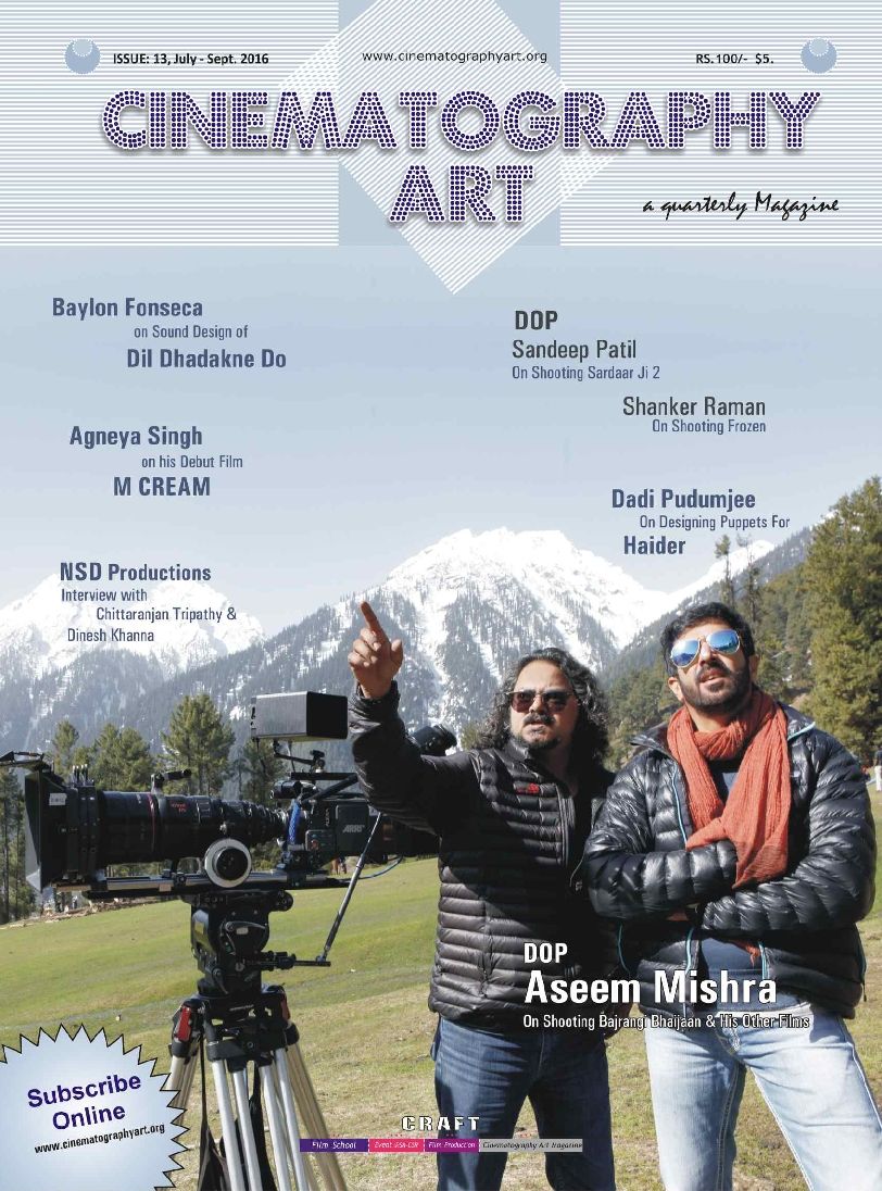 CINEMATOGRAPHY ART magazine side cover Issue 13  July/September 2016