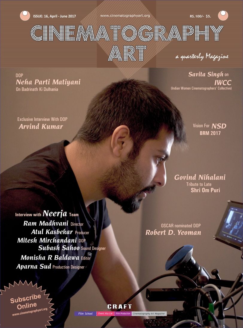CINEMATOGRAPHY ART magazine side cover Issue 16  April/June 2017