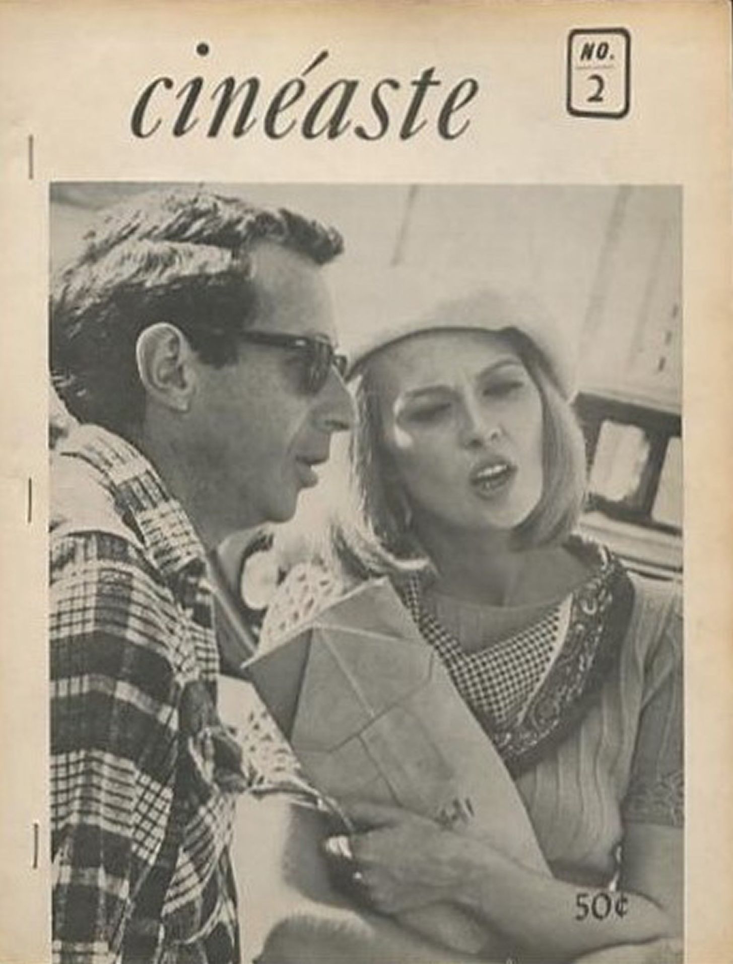 CINEASTE magazine side cover Issue 2 Vol 1 #2 September 1967