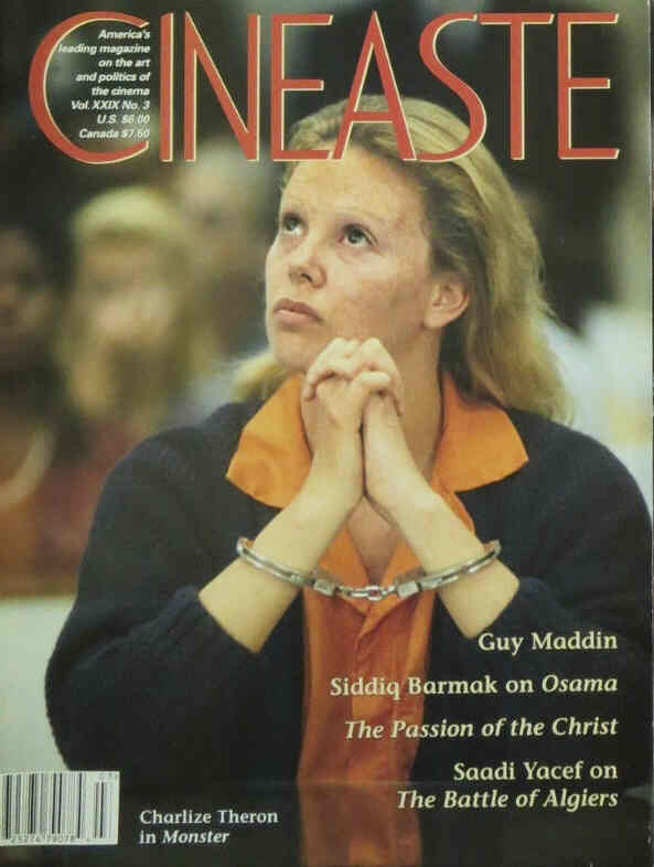 CINEASTE magazine side cover Issue 110 Vol 29 #3 June 2004