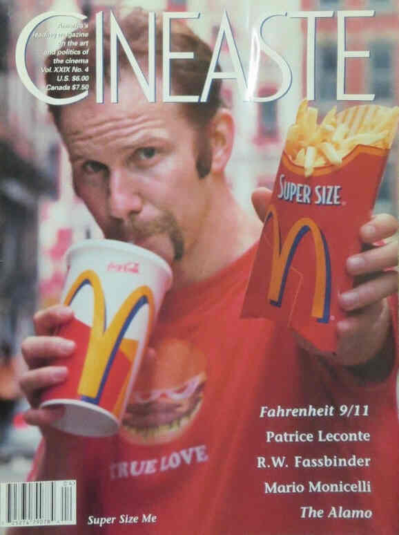 CINEASTE magazine side cover Issue 111 Vol 29 #4 September 2004